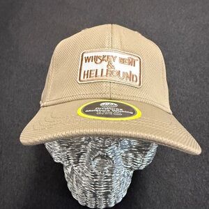 Whiskey Bent & Hellbound Tan Cap Flex Fit L/XL